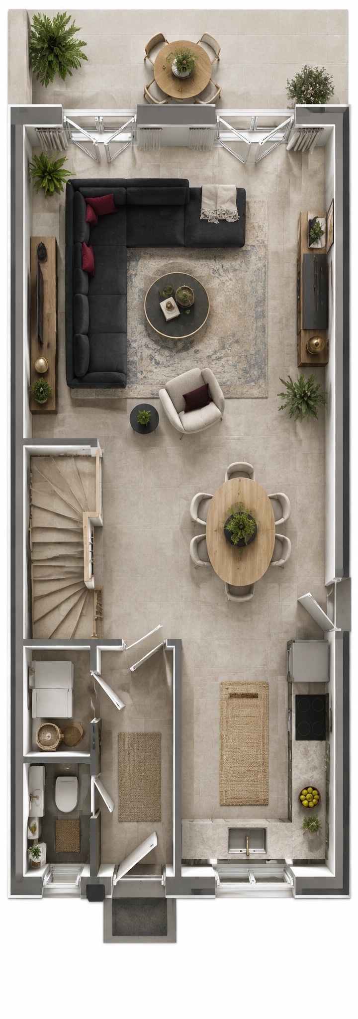 Interior design in Transitional style — Living Room by GenRoom AI