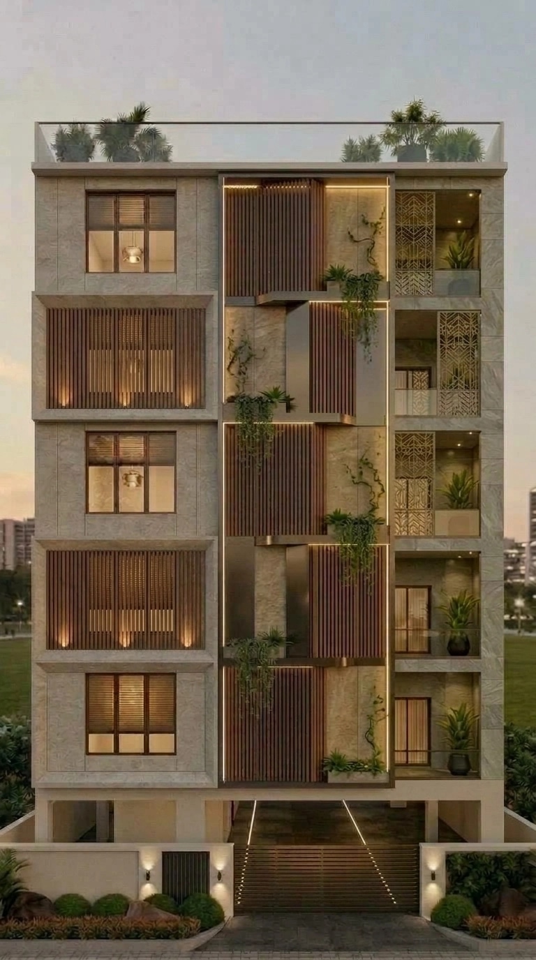 Contemporary Facade Facade design — facade photo by GenRoom AI