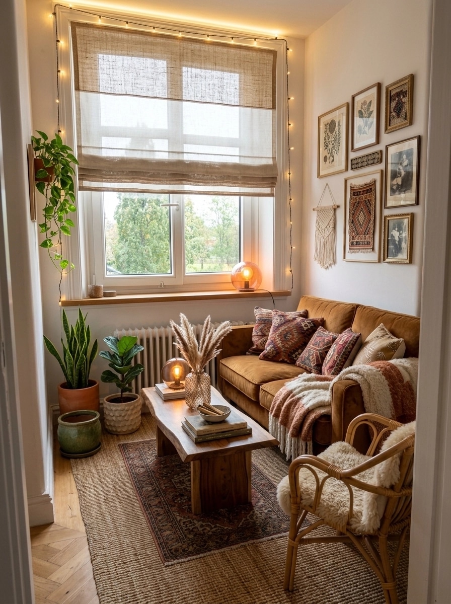 Interior design in Bohemian style — Living Room by GenRoom AI