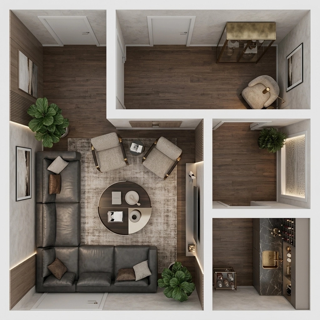 Interior design in Contemporary style — Living Room by GenRoom AI