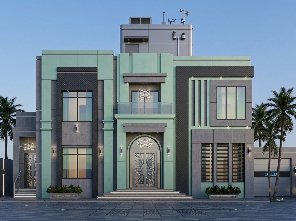 Hi-Tech Facade Facade design — facade photo by GenRoom AI