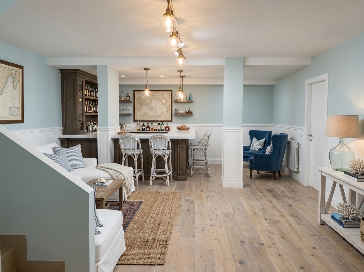 Interior design in Coastal / Hamptons style — Living Room by GenRoom AI