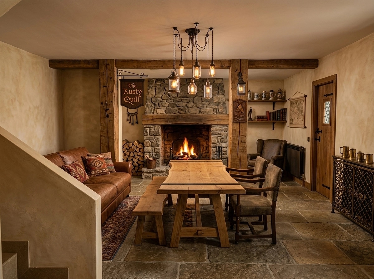 Interior design in Rustic style — Living Room by GenRoom AI