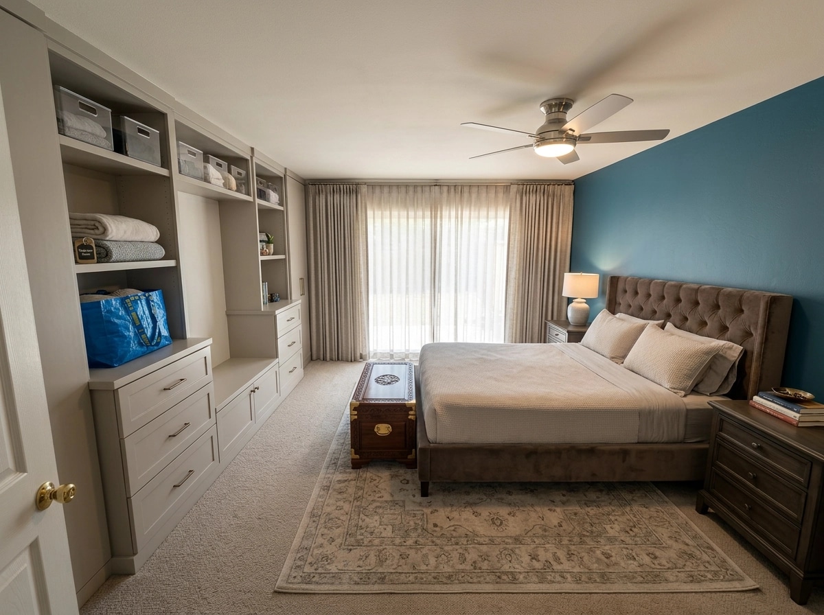 Transitional Bedroom design — interior photo by GenRoom AI