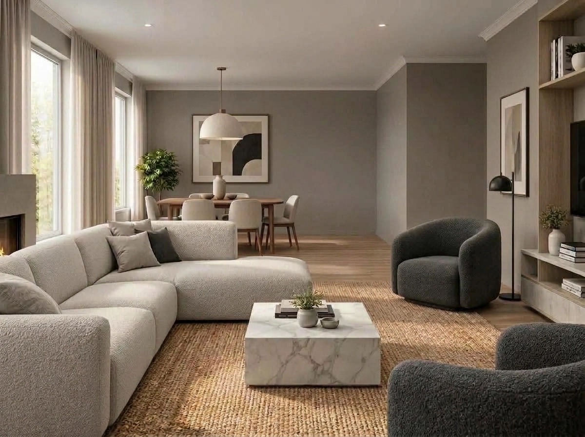 Interior design in Contemporary style — Living Room by GenRoom AI