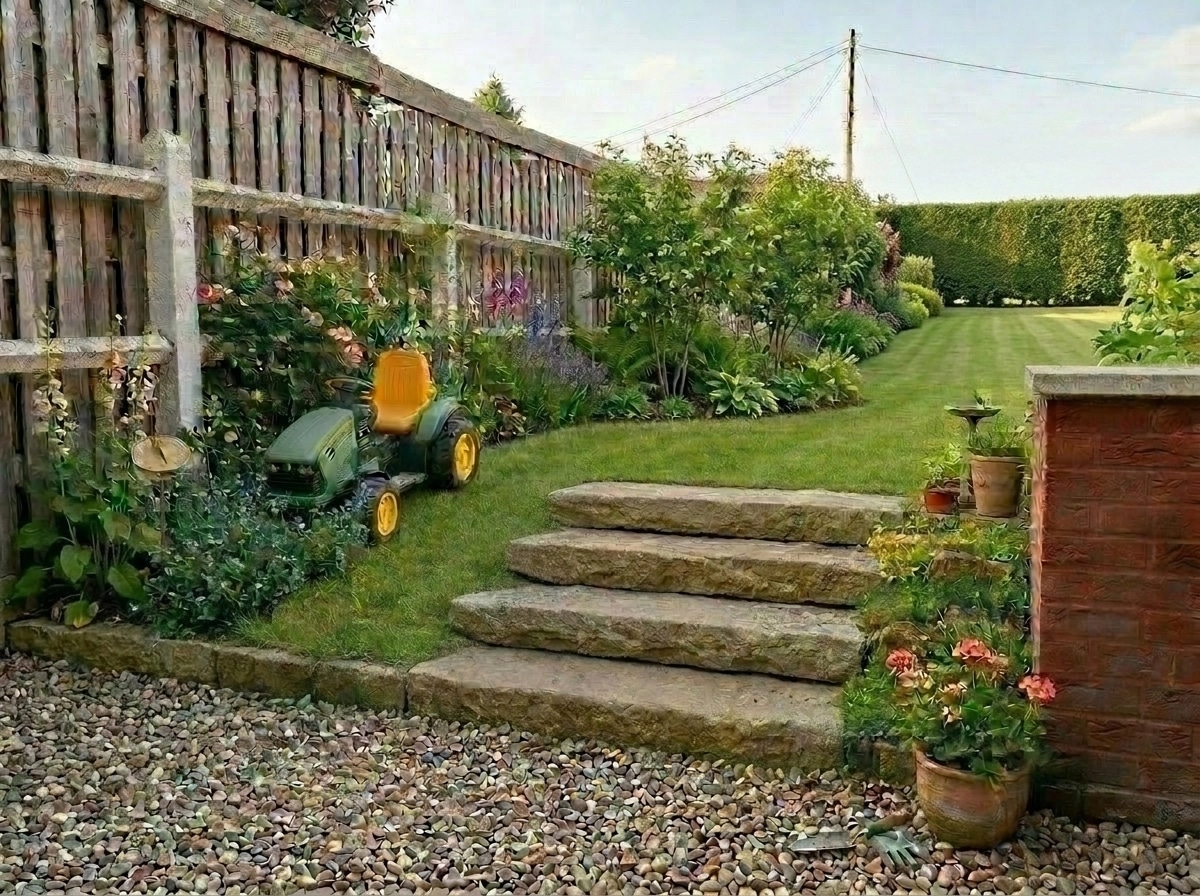 Landscape design in English Cottage Garden style — Yard by GenRoom AI