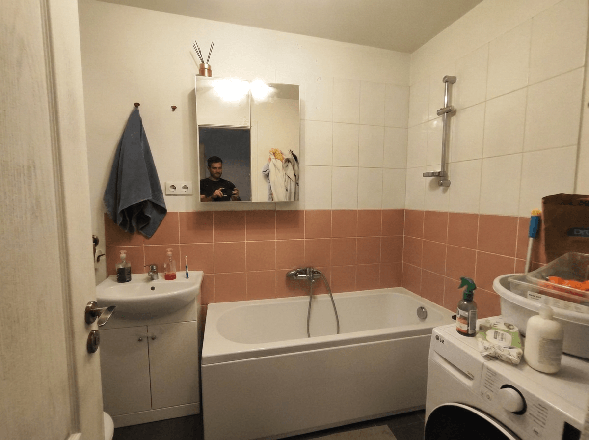İç mekân tasarımı Scandinavian stili — Banyo GenRoom AI