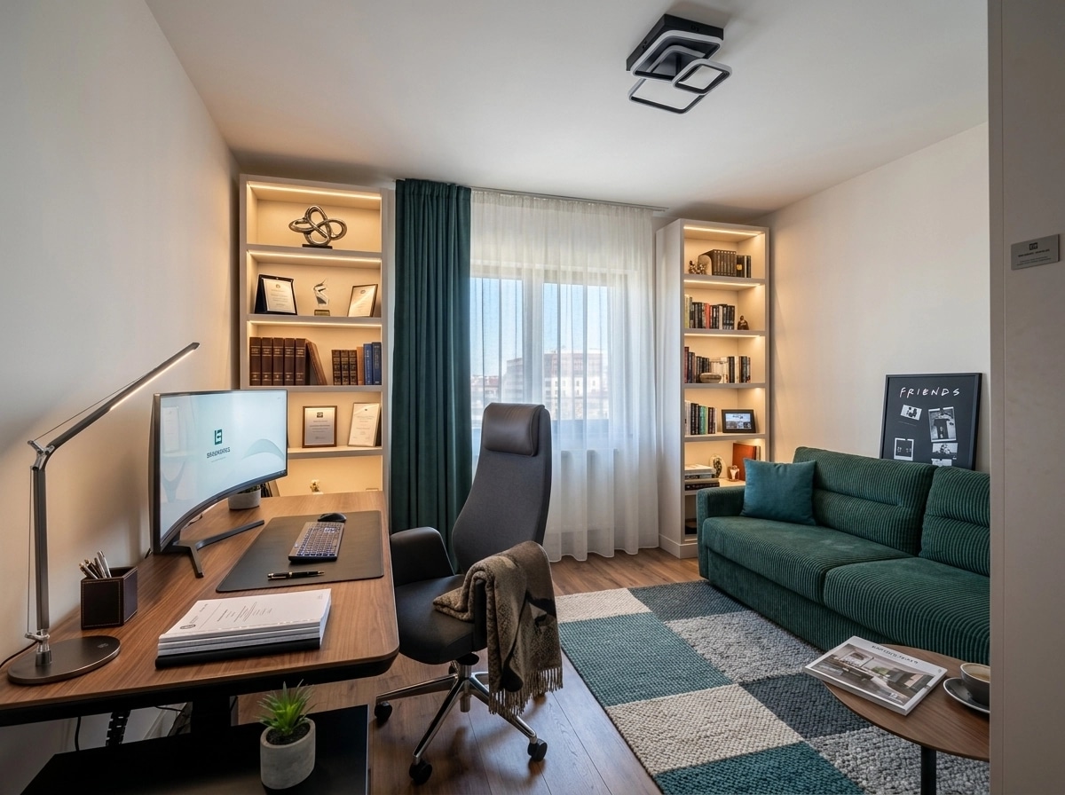 Office interior in Contemporary style — photo by GenRoom AI