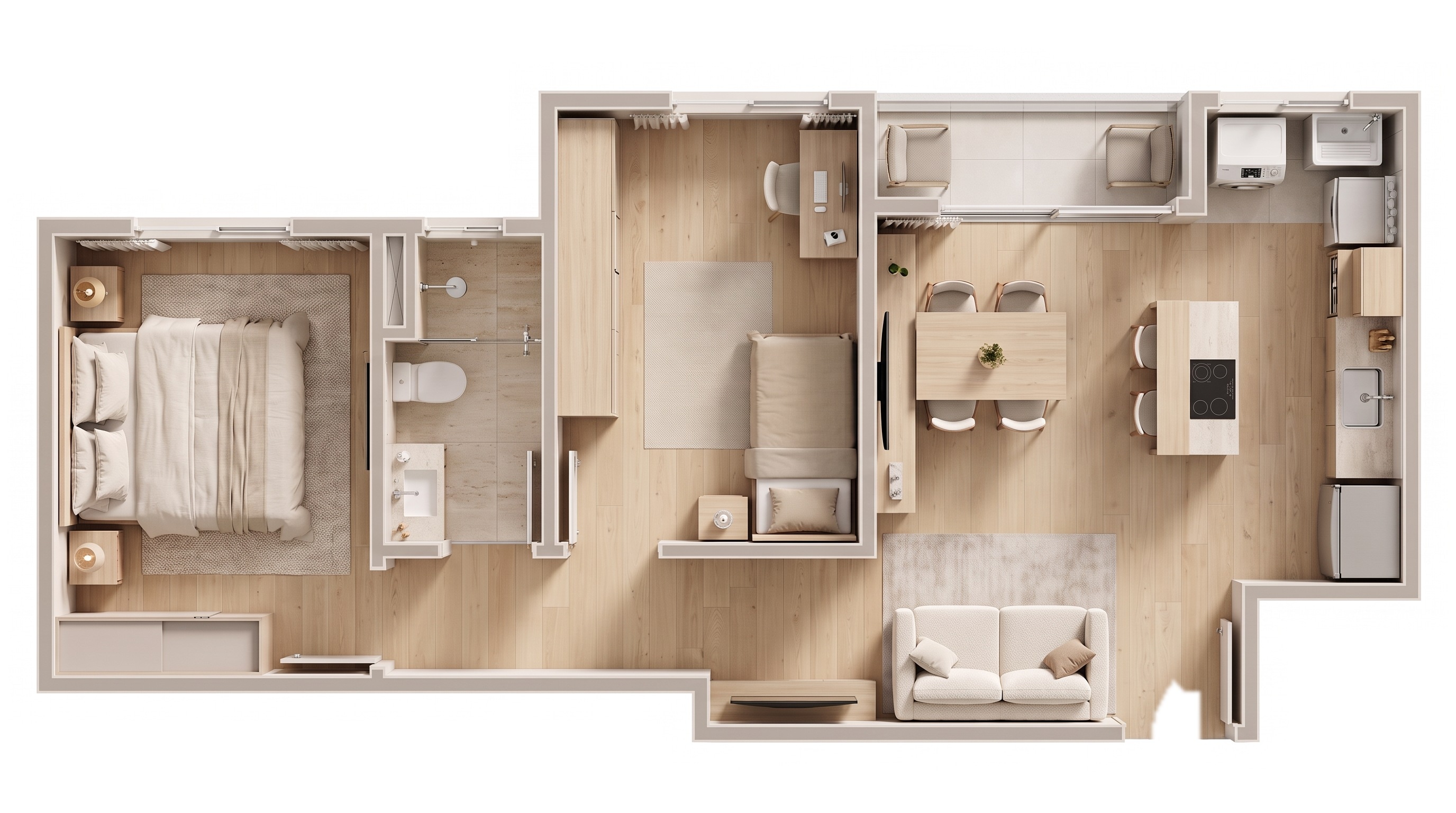Contemporary Living Room design — interior photo by GenRoom AI