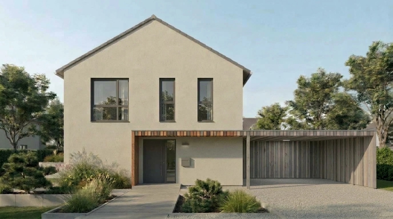 Facade design in German Modernist Facade style — Facade by GenRoom AI
