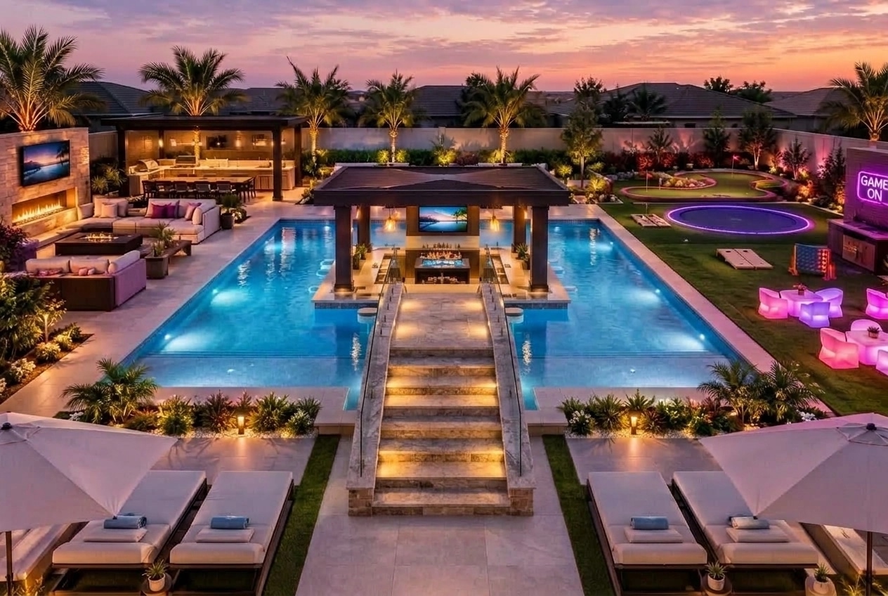 Landscape design in Contemporary Yard style — Yard by GenRoom AI