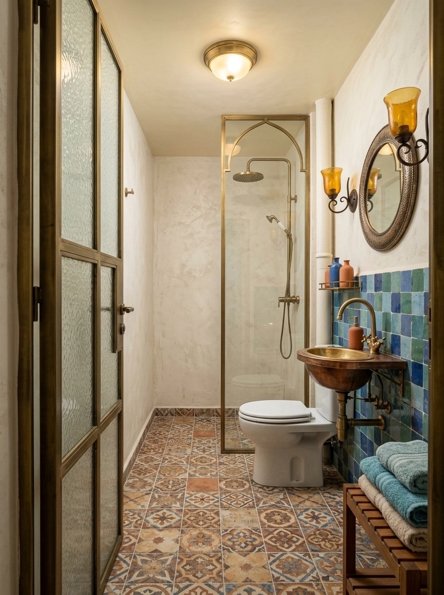 Interior design in Mediterranean style — Bathroom by GenRoom AI