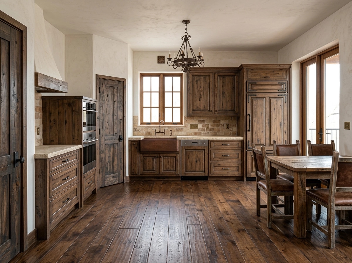 Kitchen interior in Rustic style — photo by GenRoom AI