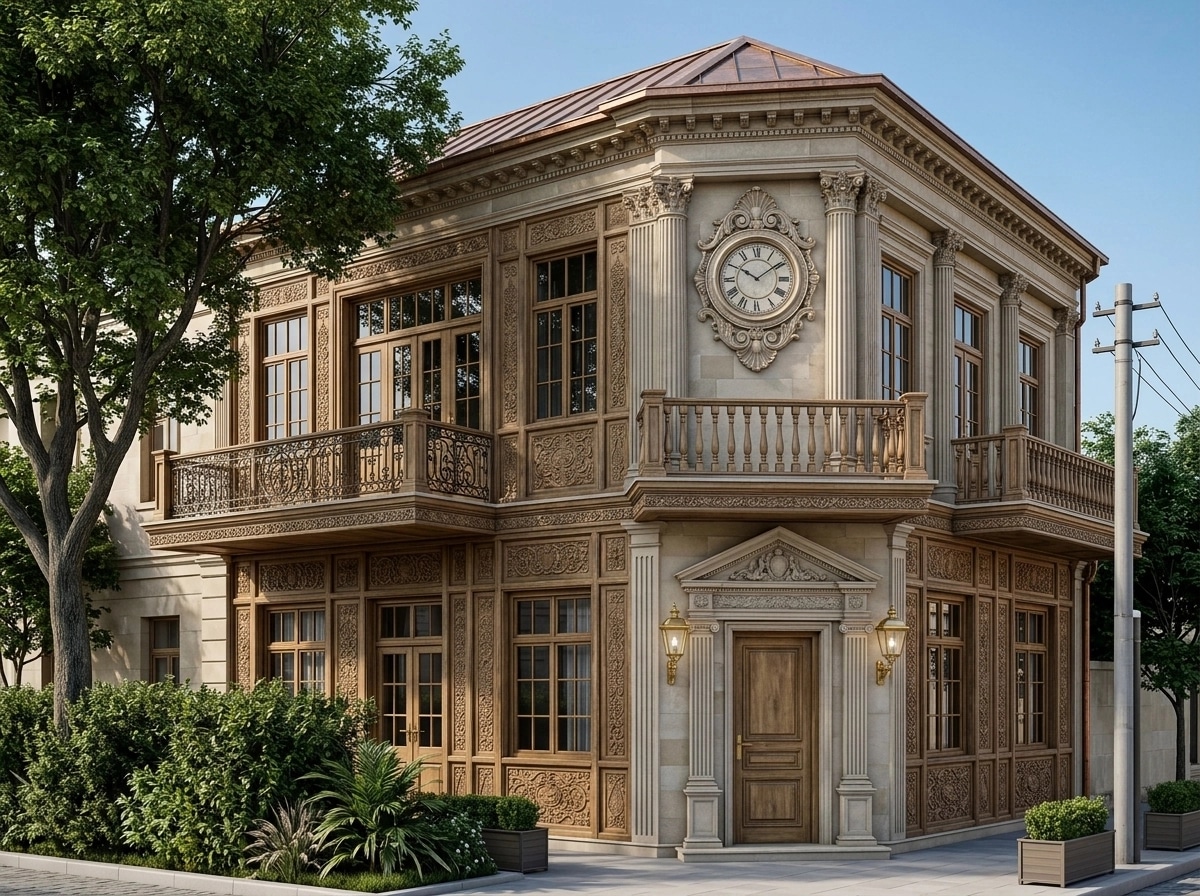 Neoclassic Facade Fachada design — facade photo by GenRoom AI