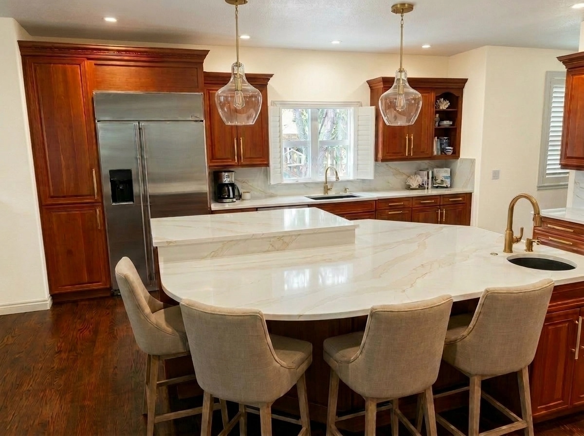 Design d'interni in stile Coastal / Hamptons — Cucina di GenRoom AI