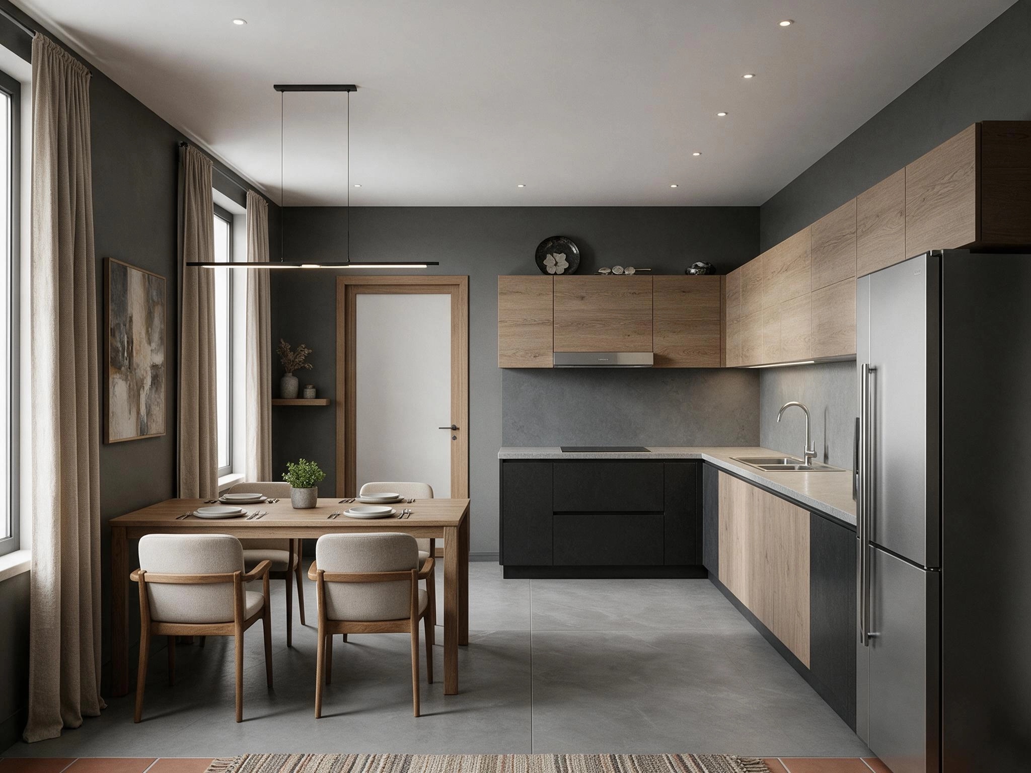 Kitchen interior in Contemporary style — photo by GenRoom AI