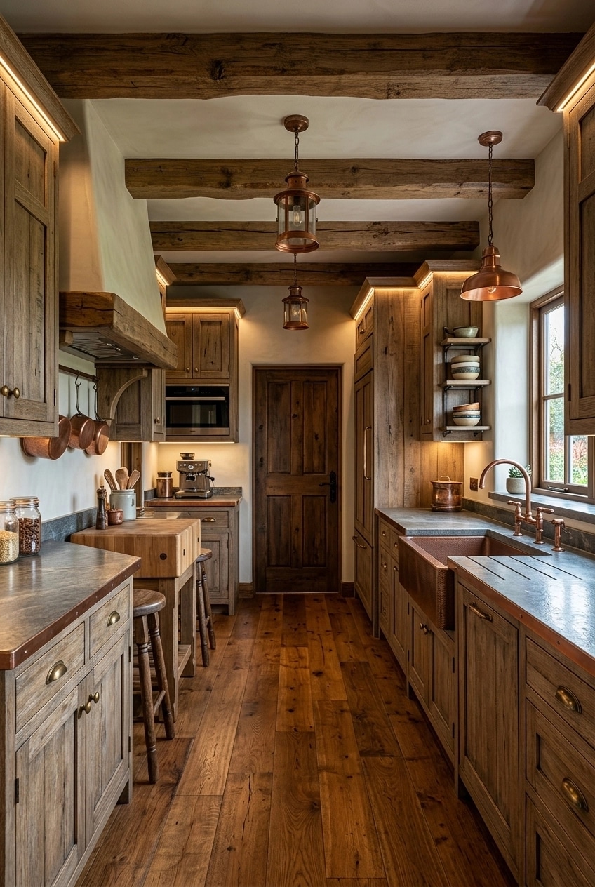 Kitchen interior in Rustic style — photo by GenRoom AI