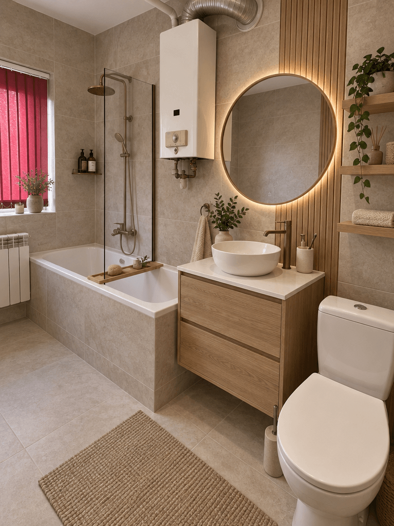 Japandi Bathroom design — interior photo by GenRoom AI