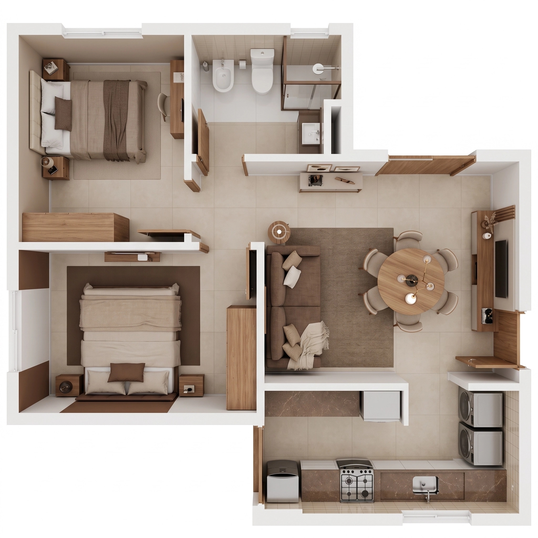 Interior design in Contemporary style — Living Room by GenRoom AI