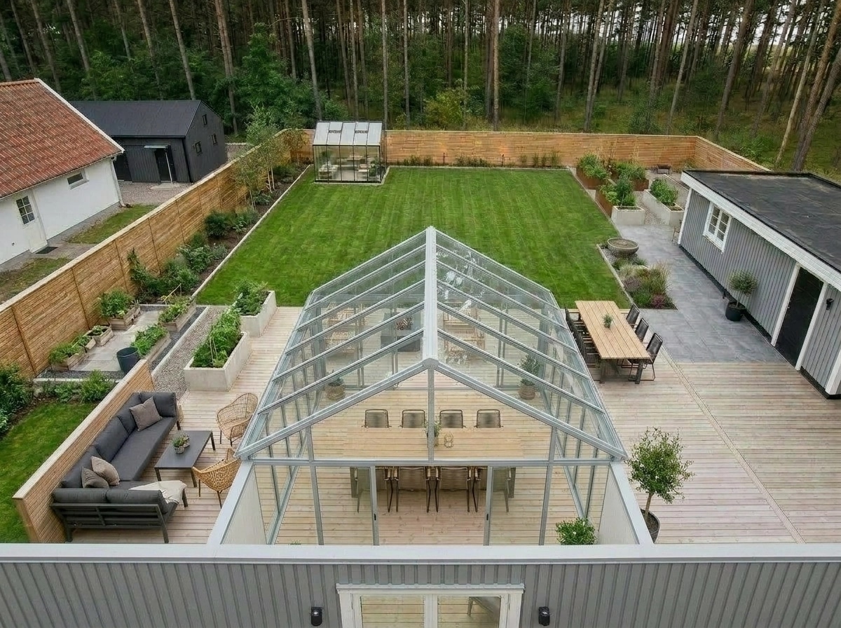 Landscape design in Scandinavian Garden style — Yard by GenRoom AI