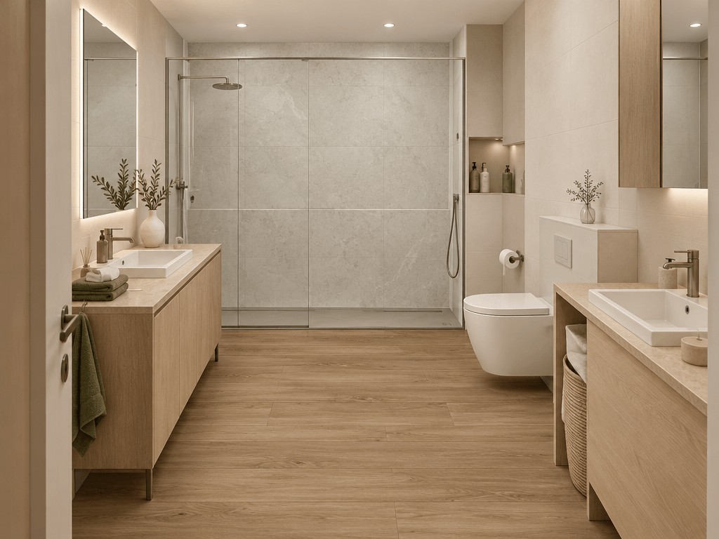 Minimalism Bathroom design — interior photo by GenRoom AI