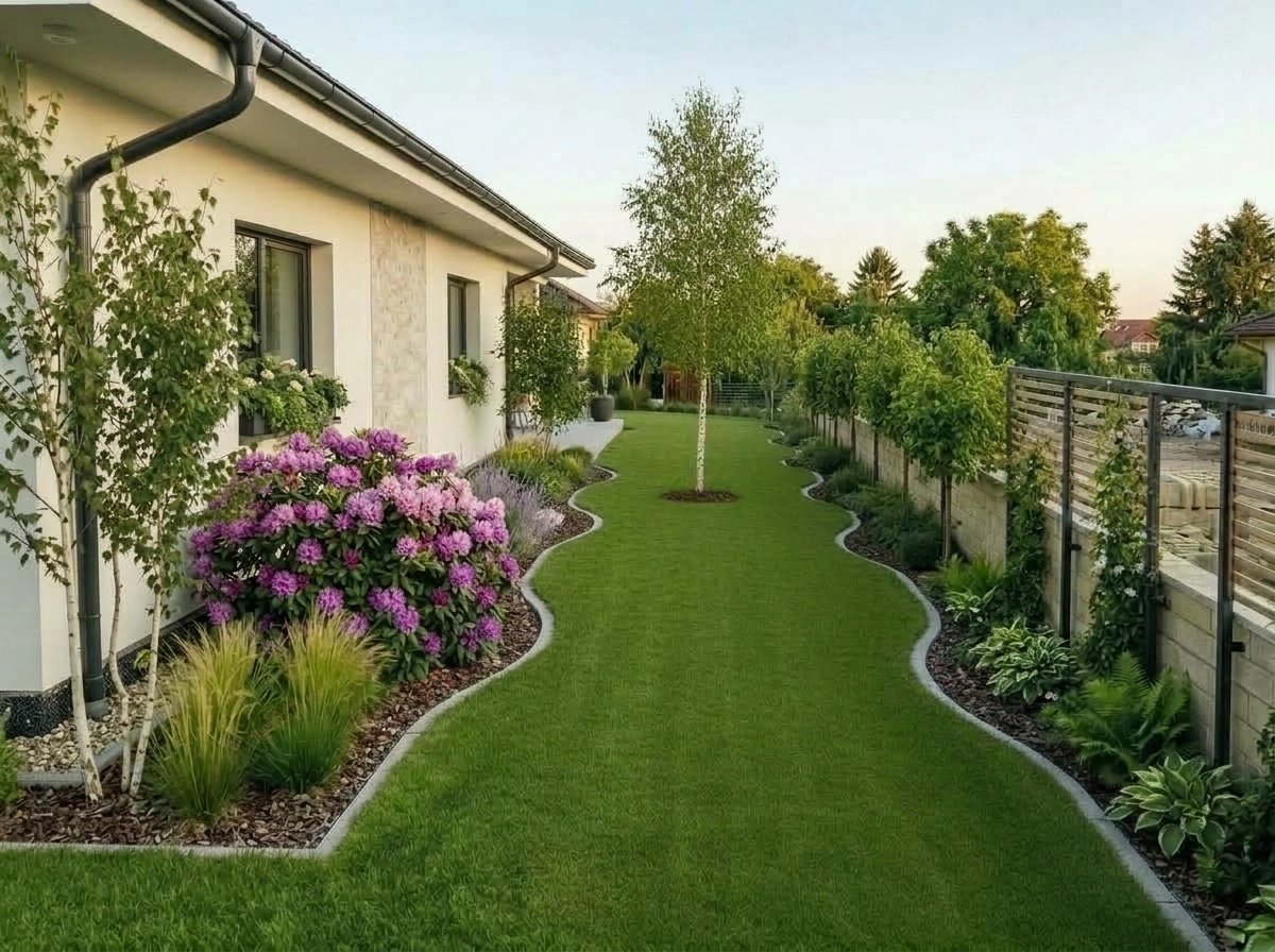 Landscape design in Scandinavian Garden style — Yard by GenRoom AI