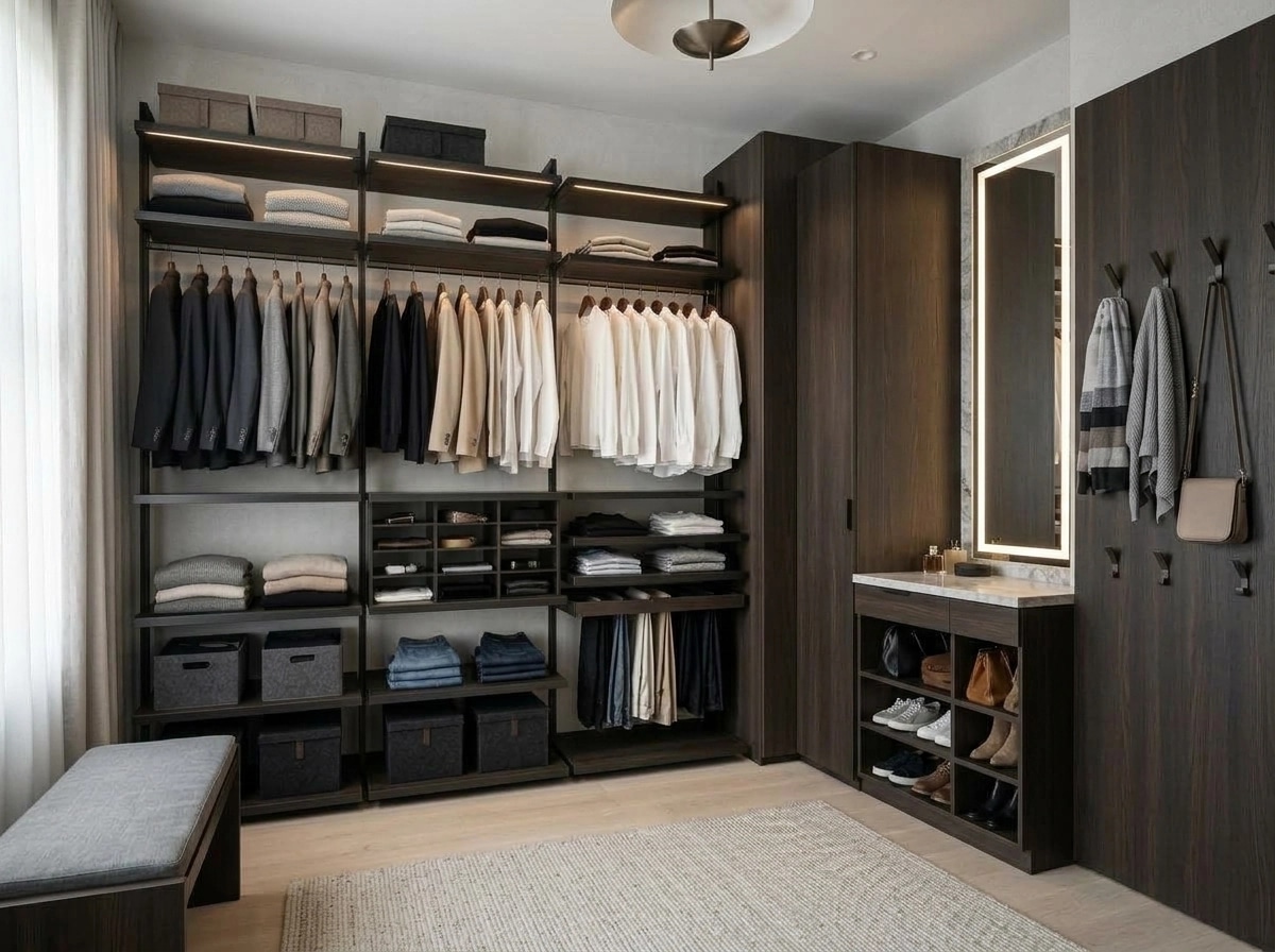 Interior design in Minimalism style — wardrobe by GenRoom AI