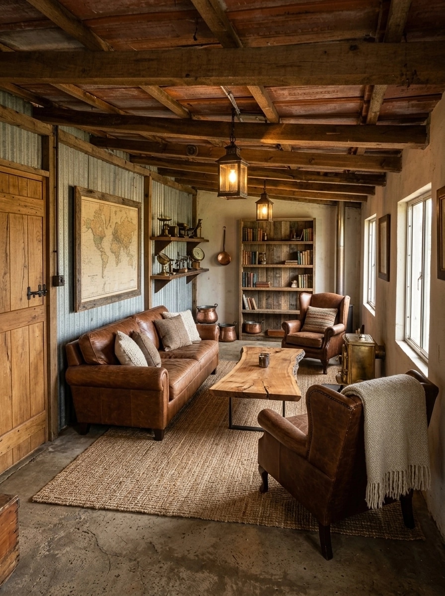 Interior design in Rustic style — Living Room by GenRoom AI