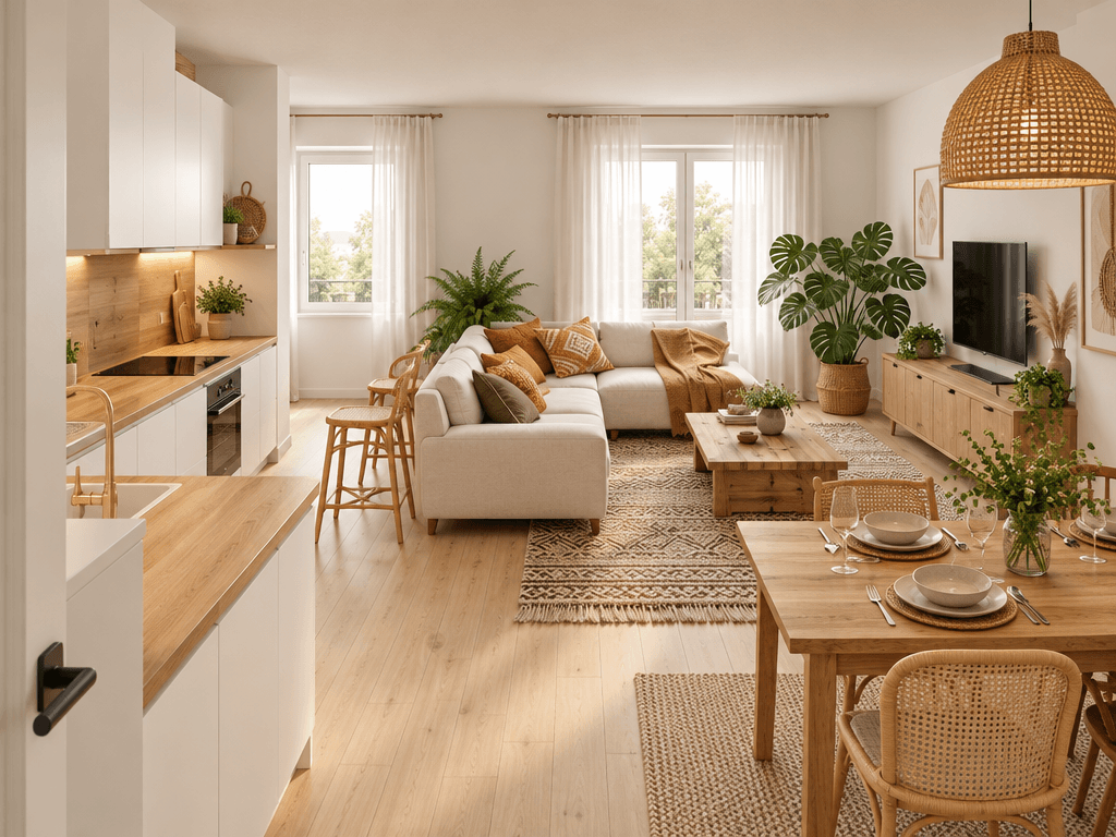 Interior design in Bohemian style — Living Room by GenRoom AI