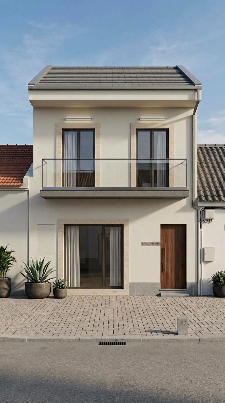Facade design in Minimalist Facade style — photo by GenRoom AI