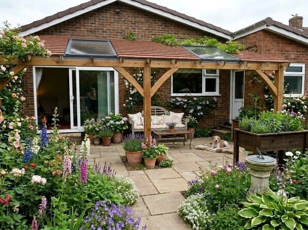 English Cottage Garden Yard design — yard photo by GenRoom AI