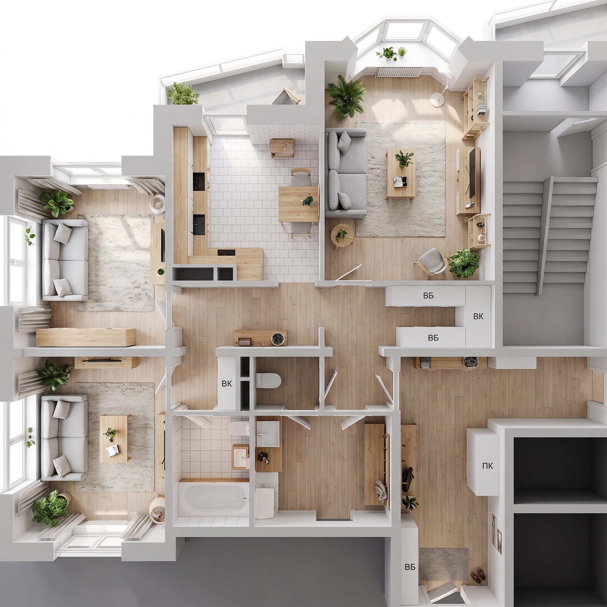 Interior design in Scandinavian style — Living Room by GenRoom AI