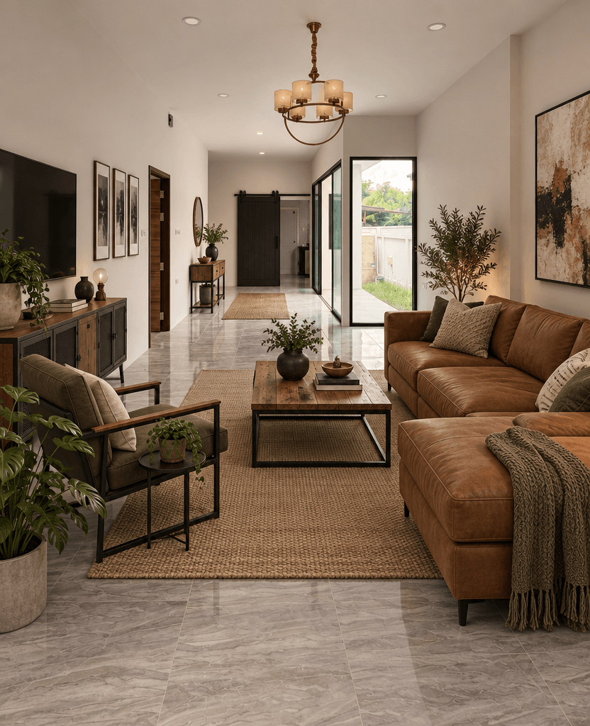 Design de interiores em estilo Loft / Industrial — Sala de Estar por GenRoom AI