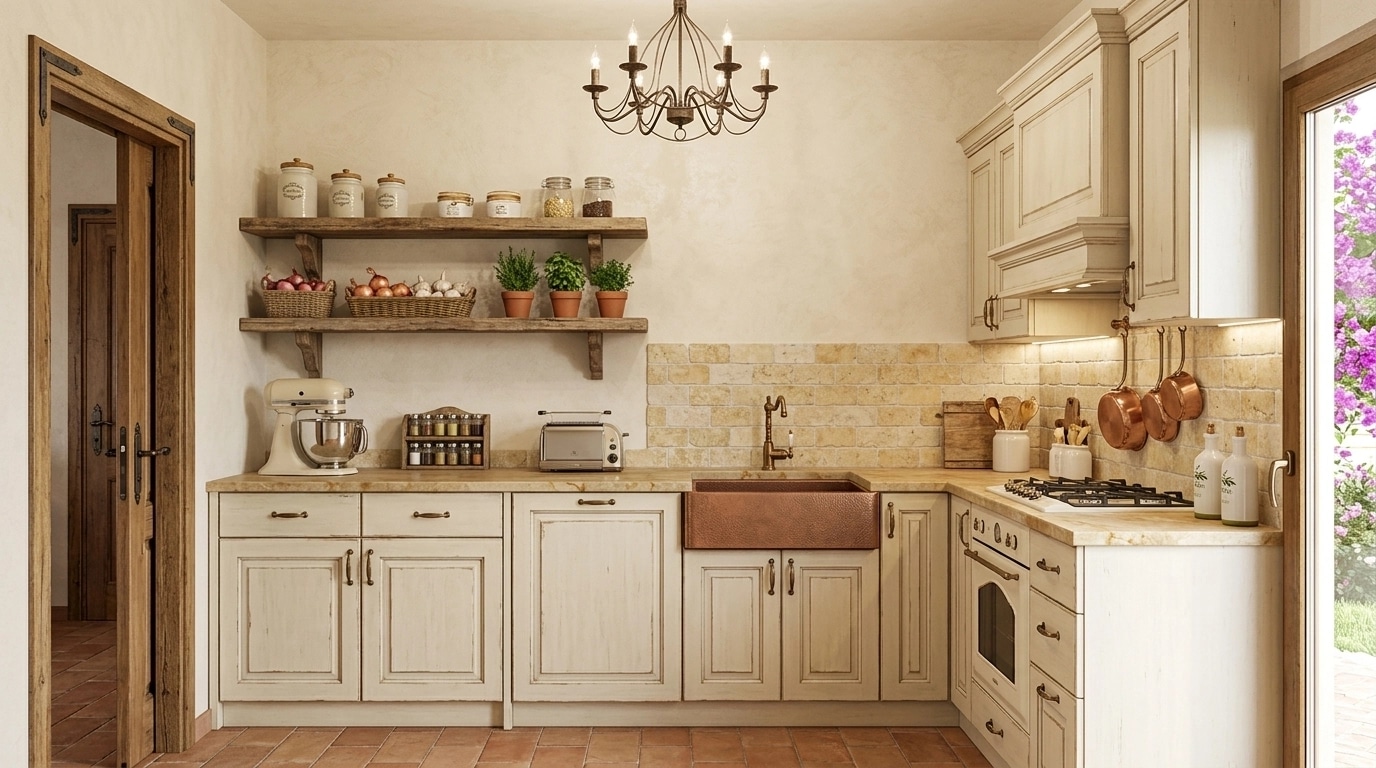 Tuscan Kitchen design — interior photo by GenRoom AI