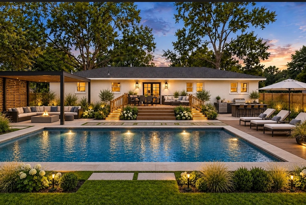 Landscape design in Contemporary Yard style — Yard by GenRoom AI