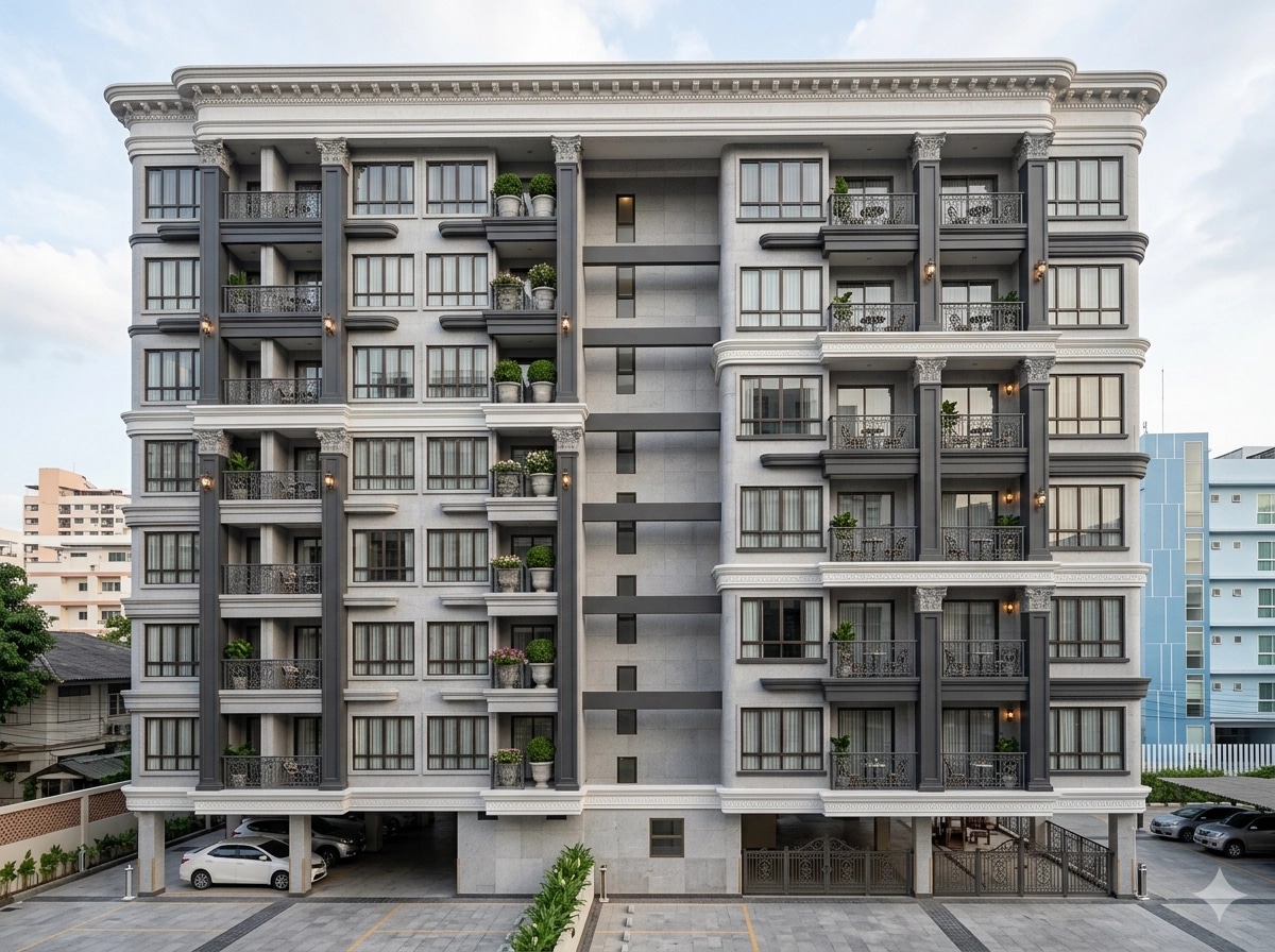 Classic Facade Facade design — facade photo by GenRoom AI