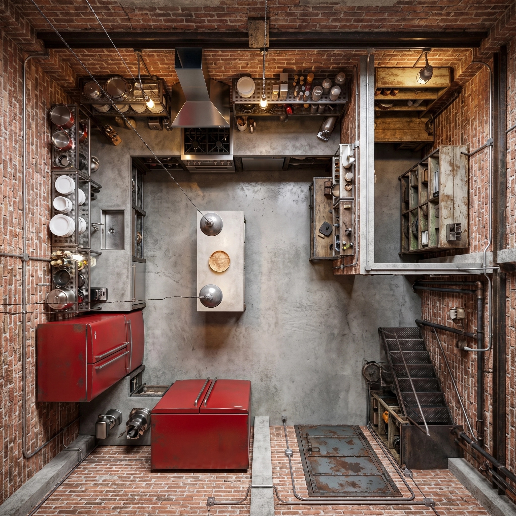 Interior design in Loft / Industrial style — Living Room by GenRoom AI