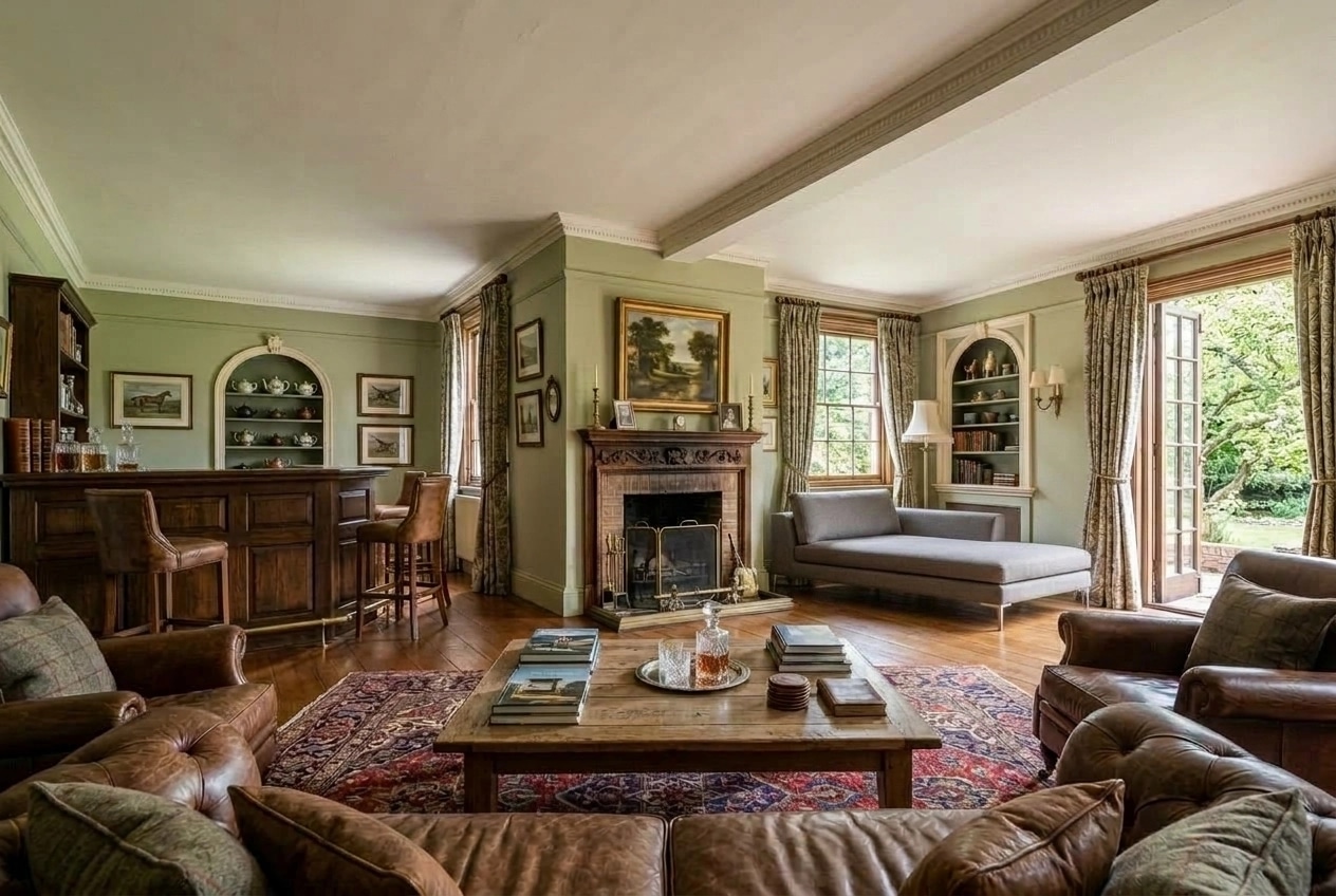 Interior design in British style — Living Room by GenRoom AI