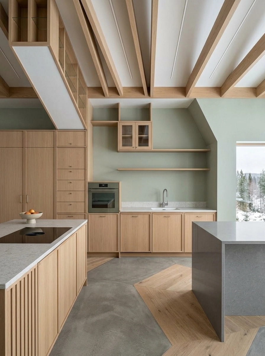 Kitchen interior in Scandinavian style — photo by GenRoom AI