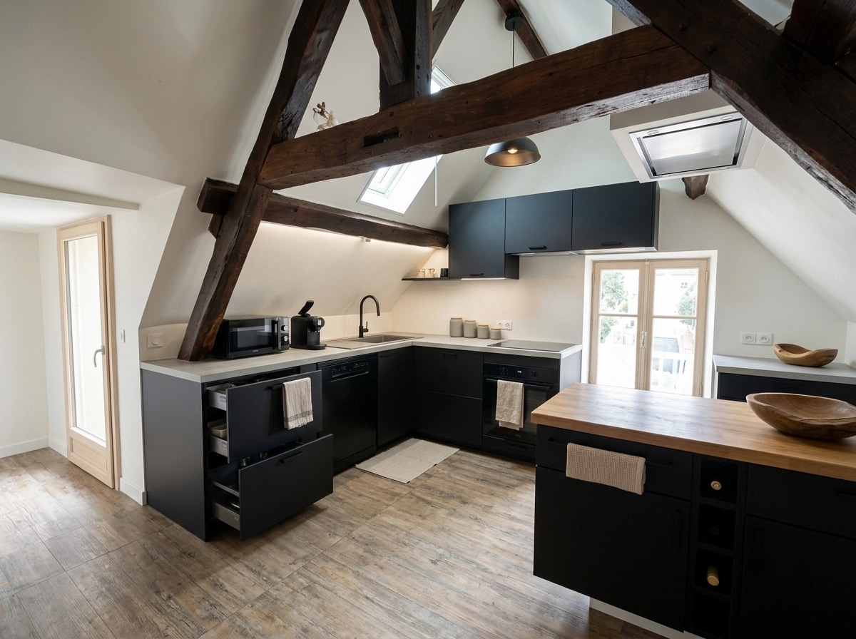 Interior design in Scandinavian style — Kitchen by GenRoom AI