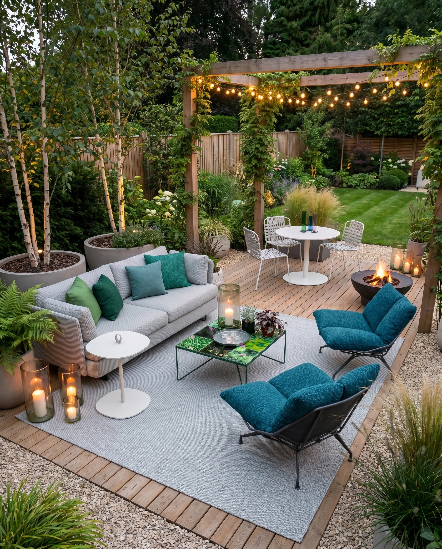 Landscape desain di Scandinavian Garden gaya — Halaman oleh GenRoom AI