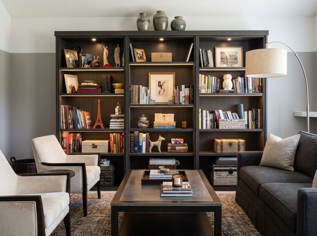 Transitional Living Room design — interior photo by GenRoom AI