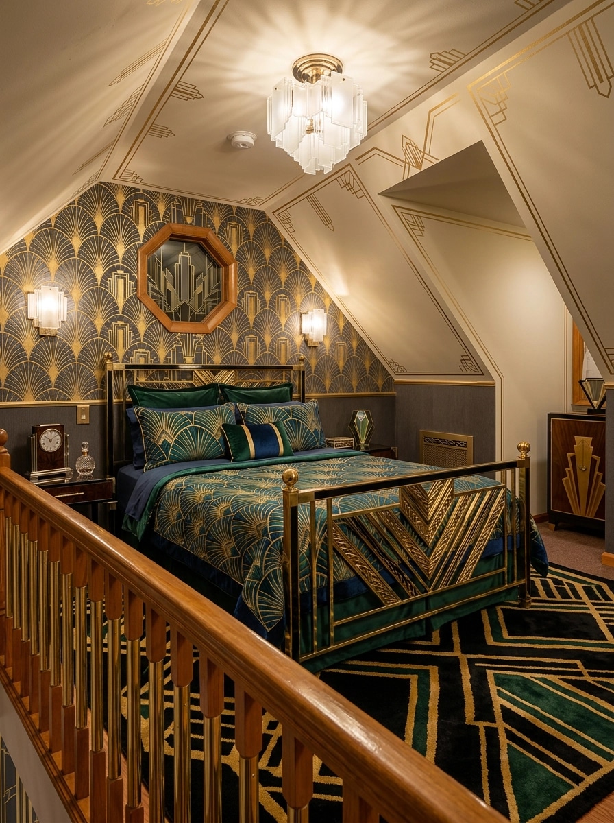 Art Deco Bedroom design — interior photo by GenRoom AI