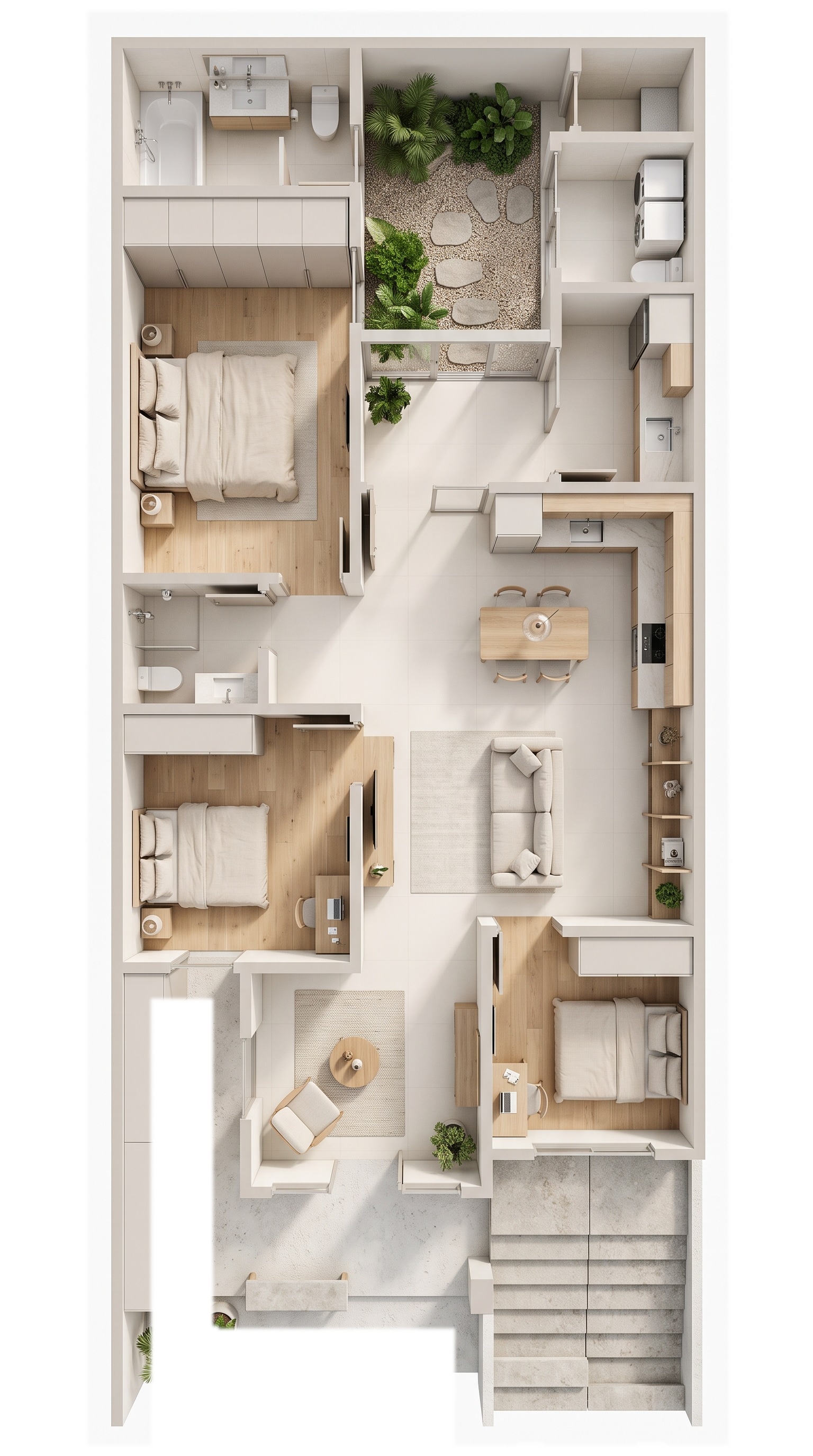 Interior design in Minimalism style — Living Room by GenRoom AI