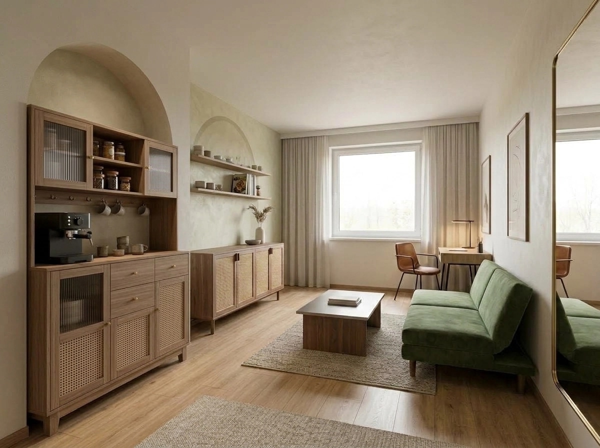 Minimalism Living Room design — interior photo by GenRoom AI