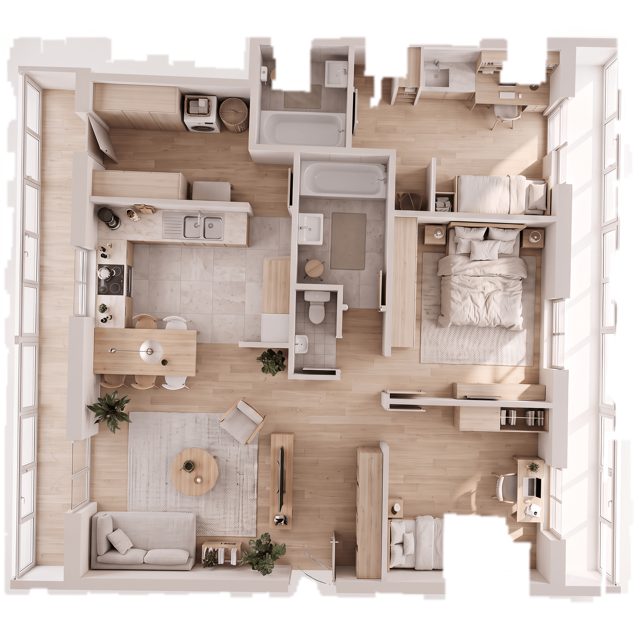 Interior design in Scandinavian style — Living Room by GenRoom AI