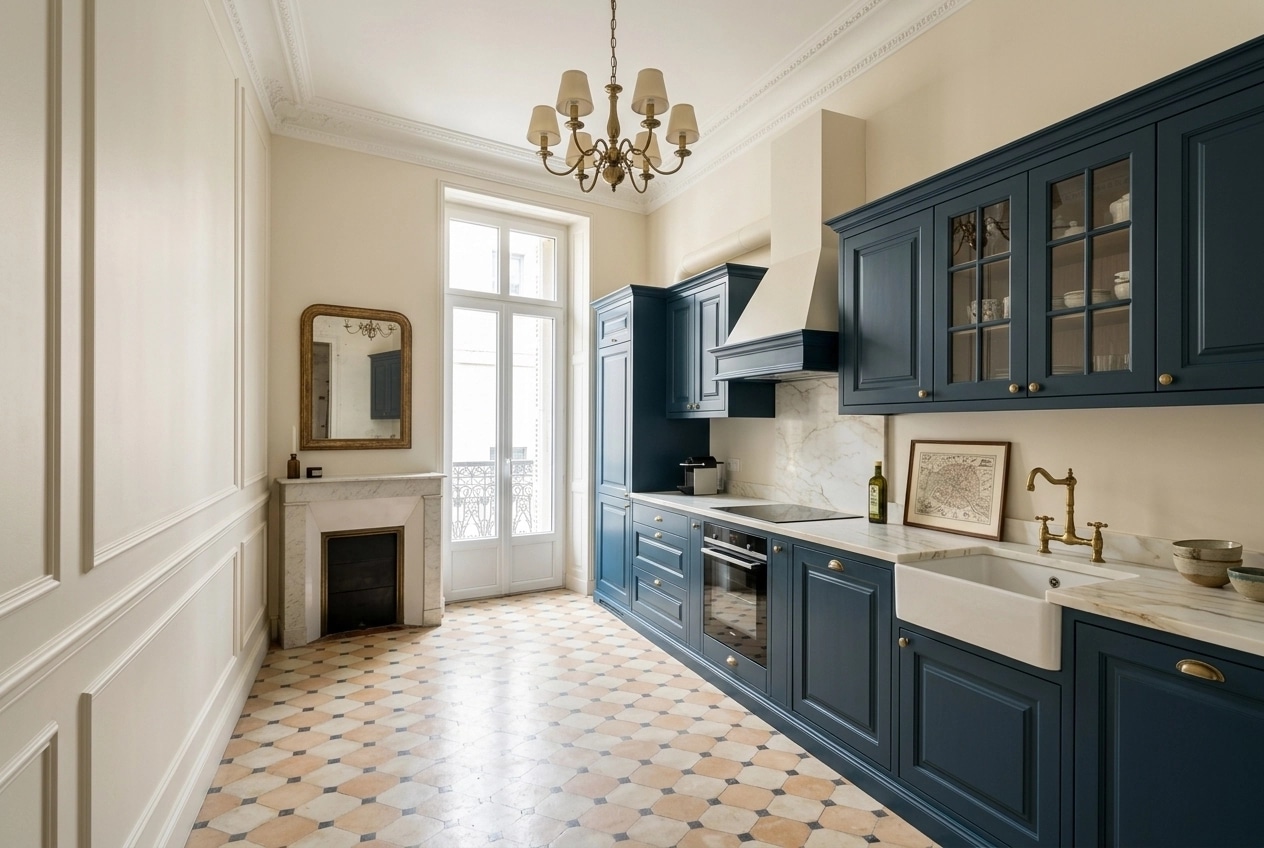 Interior design in French Parisian style — Kitchen by GenRoom AI
