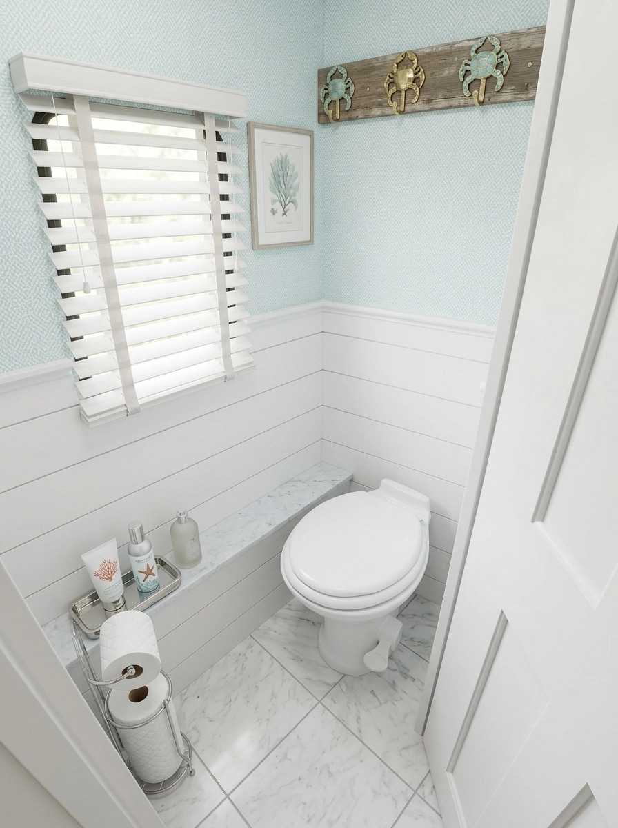 Interior design in Coastal / Hamptons style — Bathroom by GenRoom AI