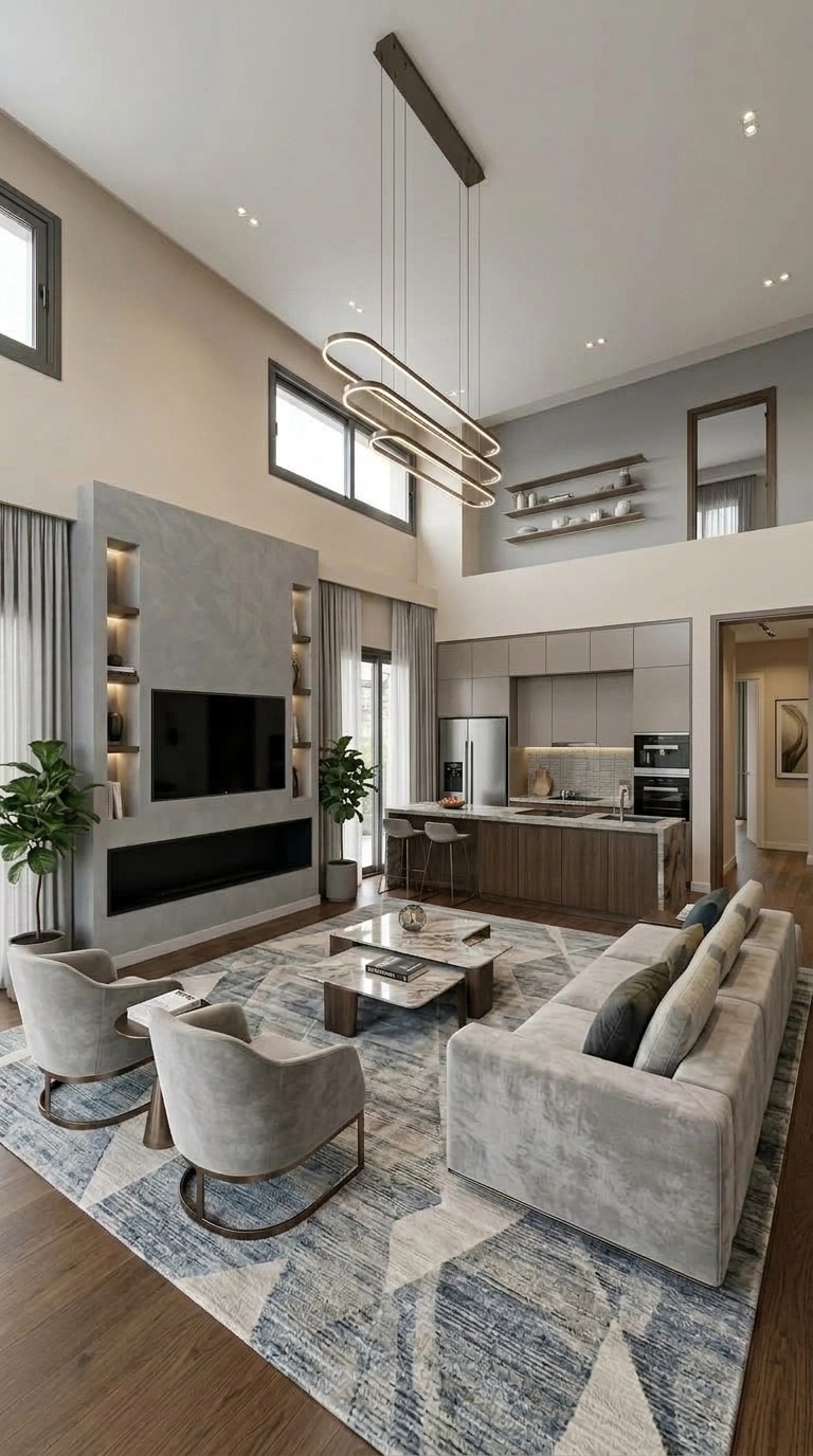 Interior design in Contemporary style — Living Room by GenRoom AI