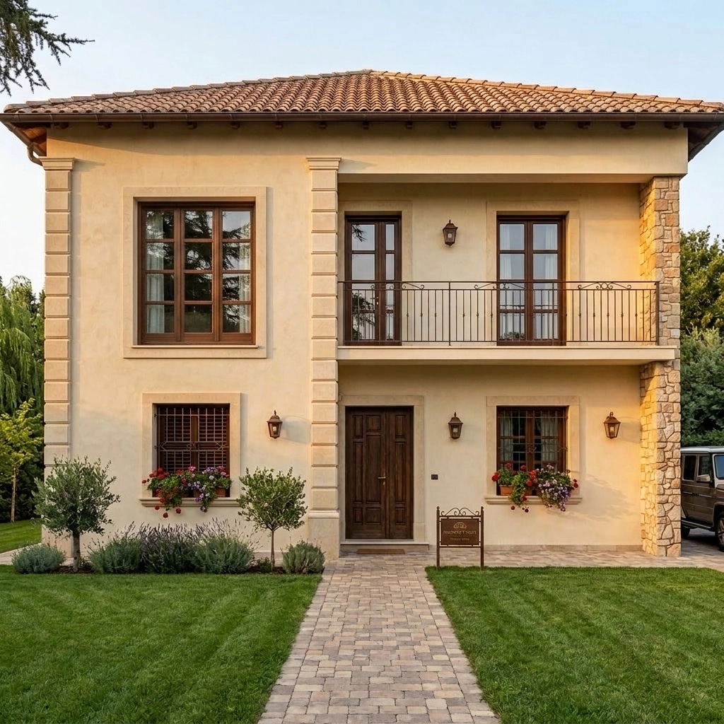 Facade design in Mediterranean Facade style — Facade by GenRoom AI
